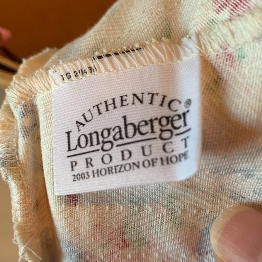 Longaberger 2003 Horizon of Hope Cancer Basket with Lid, liner, prot, ti…